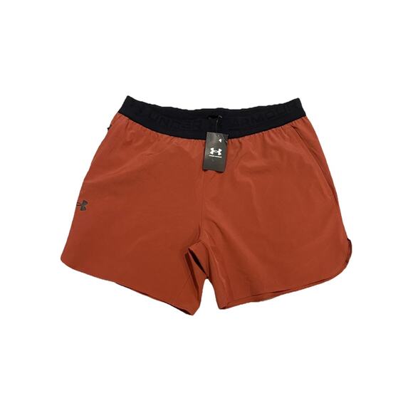 Under Armour UA Peak Woven Shorts Men’s XL Rust Red Fitted Gym MSRP $65 NWT - Picture 8 of 9